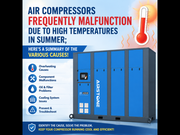 Summary of common causes of air compressor malfunctions during high summer temperatures